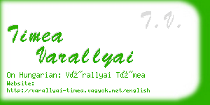 timea varallyai business card